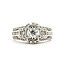 Ring Engagement Cluster 1.25ctw Round & Baguette Diamonds 10kw 5mm Sz7 6.09g 226050058