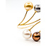 Bracelet Bypass Station 10.5-12mm Gray, Black, Golden, White Pearl 14ky 1.4mm 6.5" 19.03g 126060028