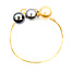 Bracelet Bypass Station 10.5-12mm Gray, Black, Golden, White Pearl 14ky 1.4mm 6.5" 19.03g 126060028