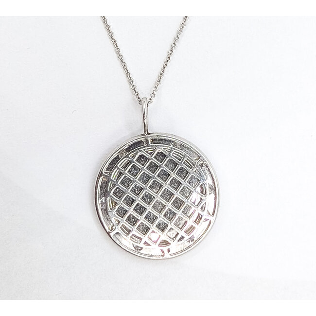 Pendant Simon G Disc 1ctw Round Diamonds 18kw 25mm 17-19" 7.79g 126060031