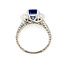 Ring 3-Stone Milgrain .76ctw Princess & Round Diamonds 2.19ct Violet Tanzanite 14kw 3mm Sz7.25 6.81g 126060029