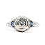 Ring Filigree .12ct Diamond .10ctw Sapphire 18kw sz6.75 1.9g 124020751