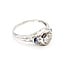 Ring Filigree .12ct Diamond .10ctw Sapphire 18kw sz6.75 1.9g 124020751