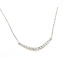 Necklace Graduated Bar Smile 1.15ctw Round Diamonds 14kw 1.4x.15" 3.56g 126060030
