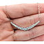 Necklace Graduated Bar Smile 1.15ctw Round Diamonds 14kw 1.4x.15" 3.56g 126060030