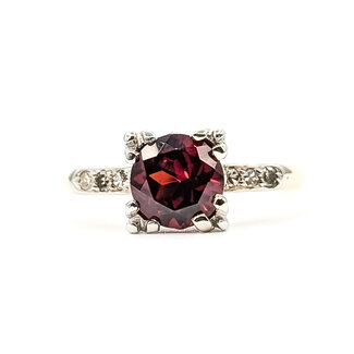 Ring Antique 1.38ct Garnet 2mm 14ky sz6 124120604