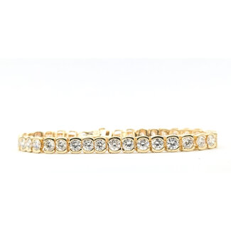 Bracelet Tennis 9ctw Round Diamonds 14ky 6.15mm 7" 20.38g 126060032
