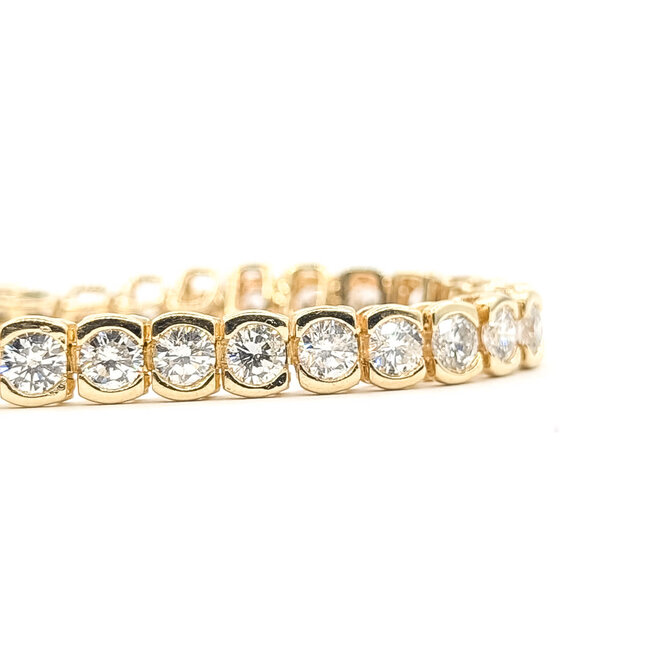 Bracelet Tennis 9ctw Round Diamonds 14ky 6.15mm 7" 20.38g 126060032