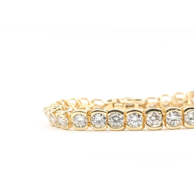 Bracelet Tennis 9ctw Round Diamonds 14ky 6.15mm 7" 20.38g 126060032