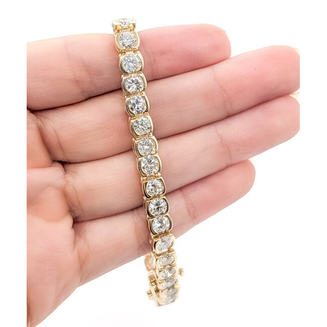Bracelet Tennis 9ctw Round Diamonds 14ky 6.15mm 7" 20.38g 126060032