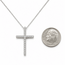 Pendant Cross .18ctw Round Diamonds 18kw .9x.5" 14-16" 2.83g 126030073