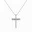 Pendant Cross .18ctw Round Diamonds 18kw .9x.5" 14-16" 2.83g 126030073