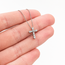 Pendant Cross W/Chain 0.26ctw Round Diamonds pt950 13x10mm 14.5x15.5" 2.44g 126020031