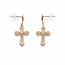 Earrings Stud Cross .02ctw Round Diamonds 10kr 1x.5" 1.5g 126020020