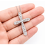 Pendant Cross 1.25ctw Round Diamonds 14kw 1.4x1.05" 16" 6.71g 126050027