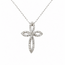 Pendant Cross Petal 0.30ct Round Diamonds 18kw .75x.5" 16-18" 2.64g 126030069