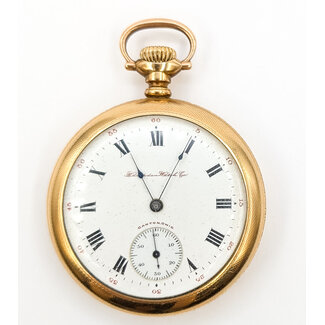 Pocket Watch Hampden Watch Co. Yr.1898 52mm Gold Plated Watch Only 126066007