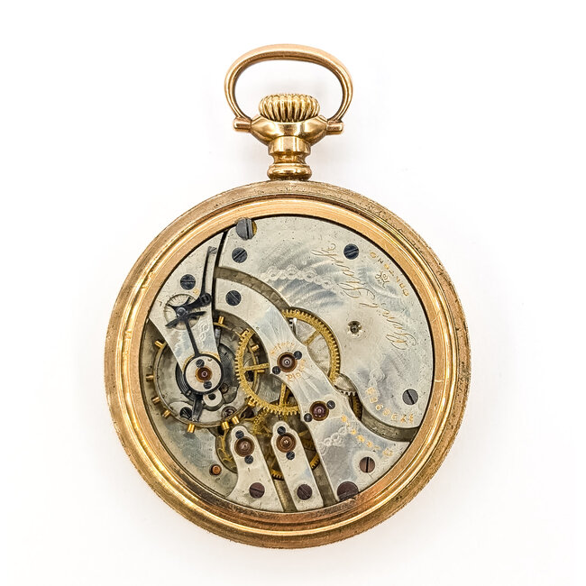Pocket Watch Hampden Watch Co. Yr.1898 52mm Gold Plated Watch Only 126066007