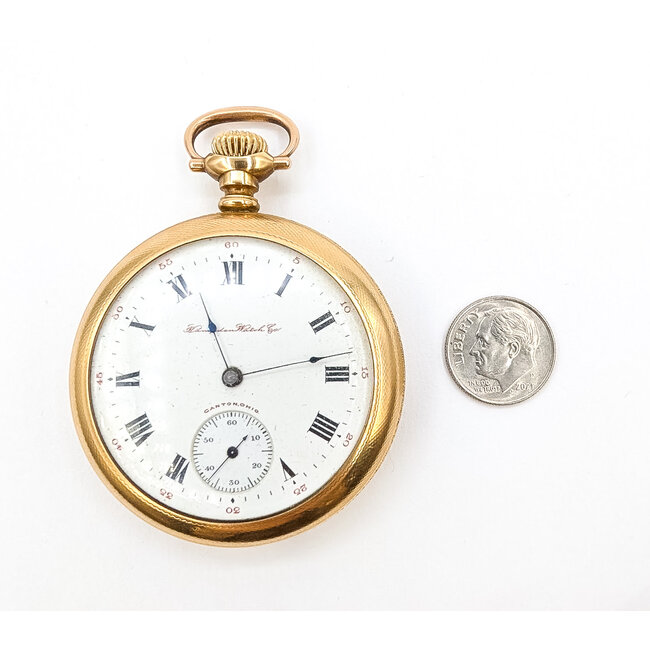 Pocket Watch Hampden Watch Co. Yr.1898 52mm Gold Plated Watch Only 126066007