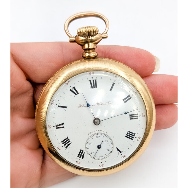 Pocket Watch Hampden Watch Co. Yr.1898 52mm Gold Plated Watch Only 126066007