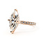 Ring Hidden Halo 3.08ct Marquise Lab Grown Diamond IGI Report: 798601617 1.00ctw Diamonds 14kr 2mm Sz8 2.38g 126040123