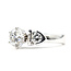 Ring Engagement 1.47ct Round Lab Grown Diamond IGI Report: 752591286 Bezel Accent .50ctw Round Diamonds 14kw 3.75mm Sz6.25 6.8g 125060097