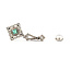 Earrings Art Deco Dangle .64ctw Round Diamonds .30ctw Green Emerald 900pt 32x15mm 5.29g 126060023