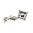 Earrings Art Deco Dangle .64ctw Round Diamonds .30ctw Green Emerald 900pt 32x15mm 5.29g 126060023