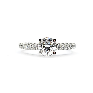 Ring 1ct Round Lab Grown Diamond 1.00ctw Lab Grown Diamonds 14kw 2.5mm Sz7 4.1g 125090094