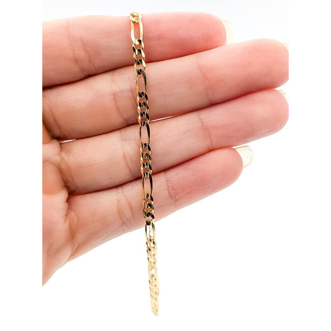 Bracelet Figaro 14ky 3mm 7" 3.12g 126062001