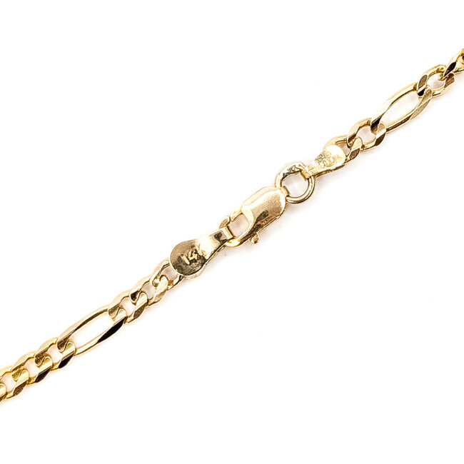 Necklace Figaro 14ky 3mm 24" 9.47g 126032008