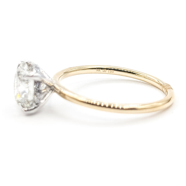 Ring Engagement Hidden Halo 1.90ct Cushion Lab Grown Diamond .10ctw Lab Grown Diamonds 14ky 1.75mm Sz7 2.95g 126070029