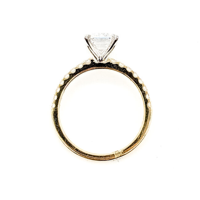 Ring Engagement 1.75ct Emerald Cut Lab Grown Diamond .25ctw Near Colorless Lab Grown Diamonds 14ky 1.75mm Sz7 2.75g 126070018