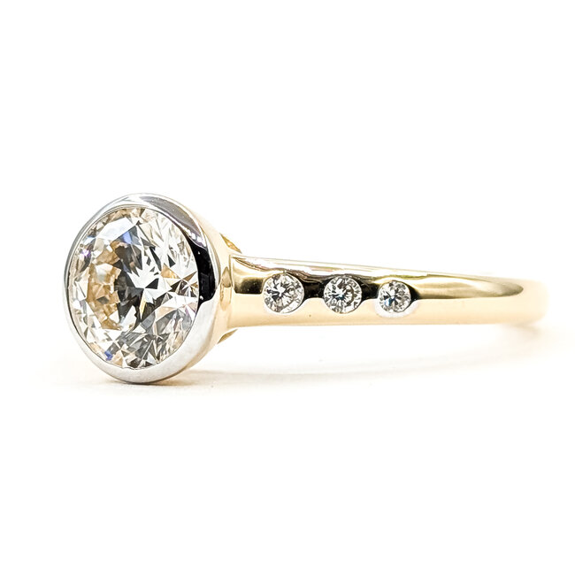 Ring Engagement 1.25ctw Round Brilliant Cut Lab Grown Diamonds 14ky 2mm Sz7 2.17g 126070016
