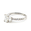 Ring Engagement 3-Stone 2ctw Emerald Cut Lab Grown Diamonds 14kw 1.9mm Sz7 3.25g 126070008