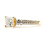 Ring Engagement 3-Stone 1.25ctw Princess Cut Lab Grown Diamond 14ky 2.2mm Sz7 3.19g 126070002