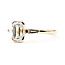 Ring Engagement 3-Stone 1.25ctw Emerald & Baguette Lab Grown Diamonds 14ky 1.7mm Sz7 1.8g 126070004