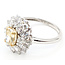 Ring Cocktail Halo 1ct Yellow Oval Lab Grown Diamond 1.25ctw Lab Grown Diamonds 14kw 1.9mm Sz7 3.17g 126070030