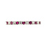 Ring Bridal 0.11ctw Round Diamonds 0.16ct Red Ruby 14kw 2mm Sz7 2.24g 126070035