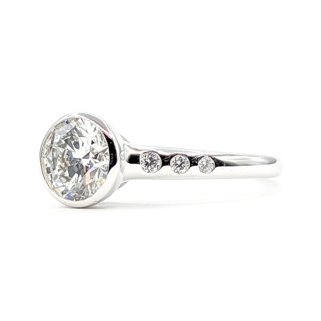 Ring Engagement 1.25ctw Round Brilliant Cut Lab Grown Diamonds 14kw 2mm Sz7 2.24g 126070010