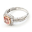 Ring Engagement Halo Milgrain .85ct Cushion Lab Grown Diamond .90ctw Near Colorless Lab Grown Diamonds 14kw 3.7mm Sz7 3.53g 126070014