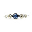 Ring 5-Stone 0.25ctw Round Diamonds 0.25ct Blue Sapphire 14kw 1mm Sz7 1.6g 126070038