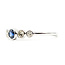 Ring 5-Stone 0.25ctw Round Diamonds 0.25ct Blue Sapphire 14kw 1mm Sz7 1.6g 126070038