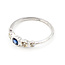 Ring 5-Stone 0.25ctw Round Diamonds 0.25ct Blue Sapphire 14kw 1mm Sz7 1.6g 126070038