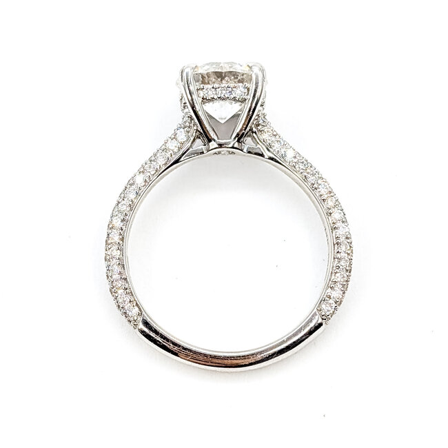 Ring Engagement Hidden Halo 2ct Round Brilliant Cut Lab Grown Diamond .75ctw Near Colorless Lab Grown Diamonds 14kw 2.5mm Sz7 3.72g 126070025
