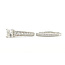 Ring Engagement Set Milgrain Graduated 1ct Princess Cut Lab Grown Diamond 1.50ctw Lab Grown Diamonds 14kw 6mm Sz7 7g 126070056