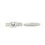 Ring Engagement Set Milgrain Graduated 1ct Princess Cut Lab Grown Diamond 1.50ctw Lab Grown Diamonds 14kw 6mm Sz7 7g 126070056