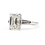 Ring Engagement 3-Stone 4ct Emerald Cut Lab Grown Diamond .75ctw Lab Grown Diamonds 14kw 1.75mm Sz7 4.56g 126070003