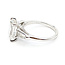 Ring Engagement 3-Stone 4ct Emerald Cut Lab Grown Diamond .75ctw Lab Grown Diamonds 14kw 1.75mm Sz7 4.56g 126070003