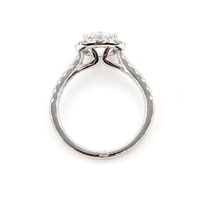 Ring Engagement Halo 1.50ct Round Brilliant Cut Lab Grown Diamond .50ctw Lab Grown Diamonds 14kw 2mm Sz7 3.69g 126070009